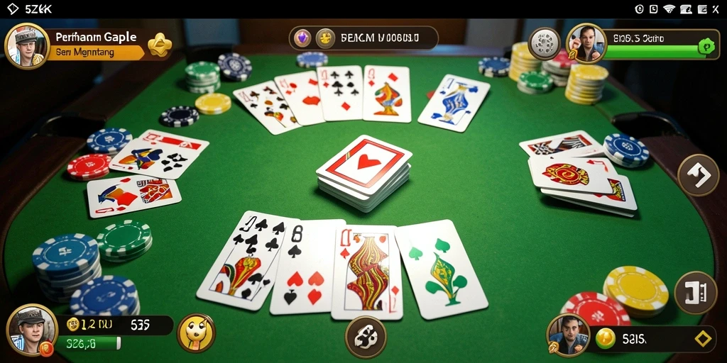 Tampilan gameplay seru dari permainan Gaple 5ZK.
