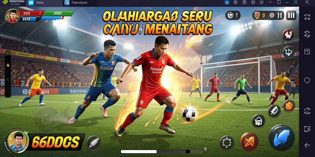 Tampilan gameplay yang seru dan menantang di 66D.