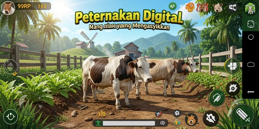 Tampilan gameplay 99RP yang penuh warna dan menarik.