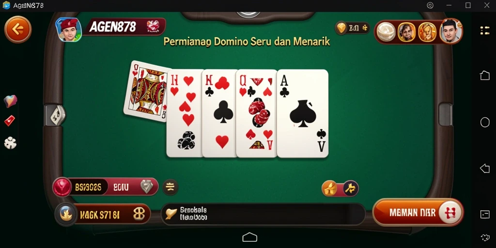 Tampilan gameplay seru AGEN878 dalam permainan Domino.