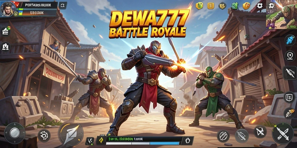 Screenshot gameplay DEWA777 dengan aksi mendebarkan dalam Battle Royale.