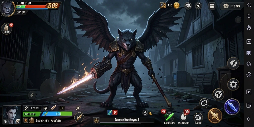 Tampilan gameplay ELANG138 yang menyeramkan dan mencekam.