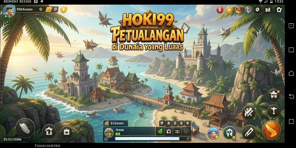 Tampilan gameplay HOKI99 dengan dunia terbuka yang menarik.