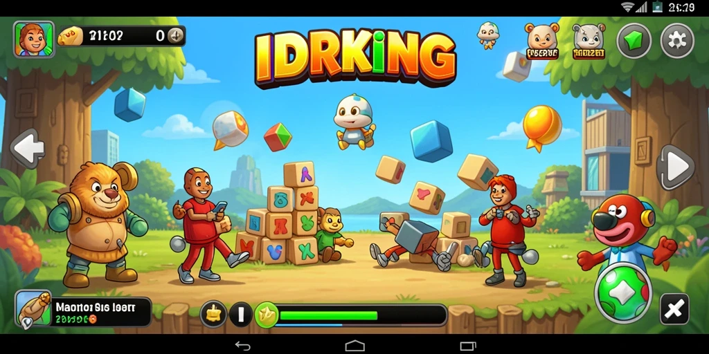 Tampilan gameplay menarik dari IDRKING dengan berbagai teka-teki menantang.