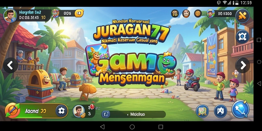 Tampilan gameplay menarik dari JURAGAN77 yang penuh warna.