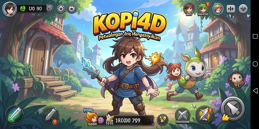 Tangkapan layar dari gameplay KOPI4D yang menampilkan karakter Anime dinamis.