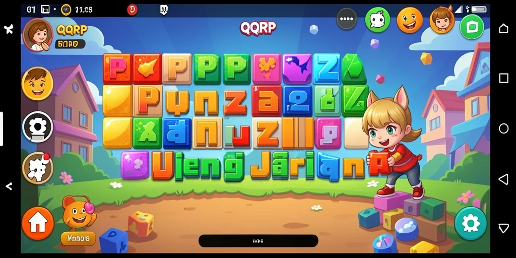 Tampilan permainan QQRP yang menampilkan berbagai tantangan Puzzle.