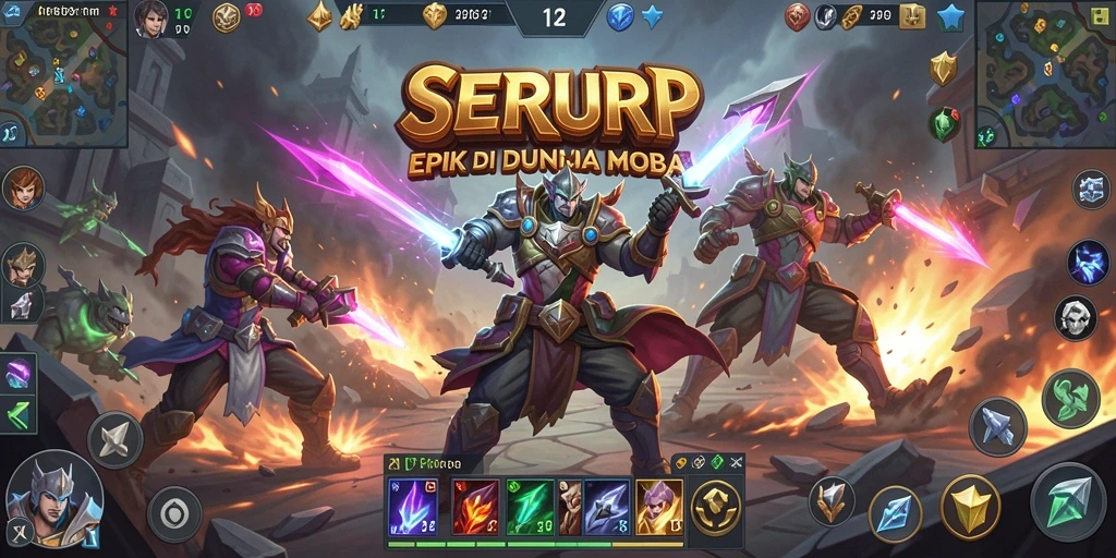 Tampilan gameplay epik SERURP yang seru dan mendebarkan.