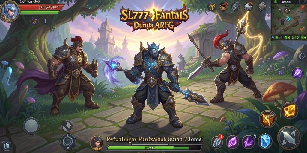 Screenshot SL777 menampilkan karakter beraksi dalam pertempuran yang fantastis.